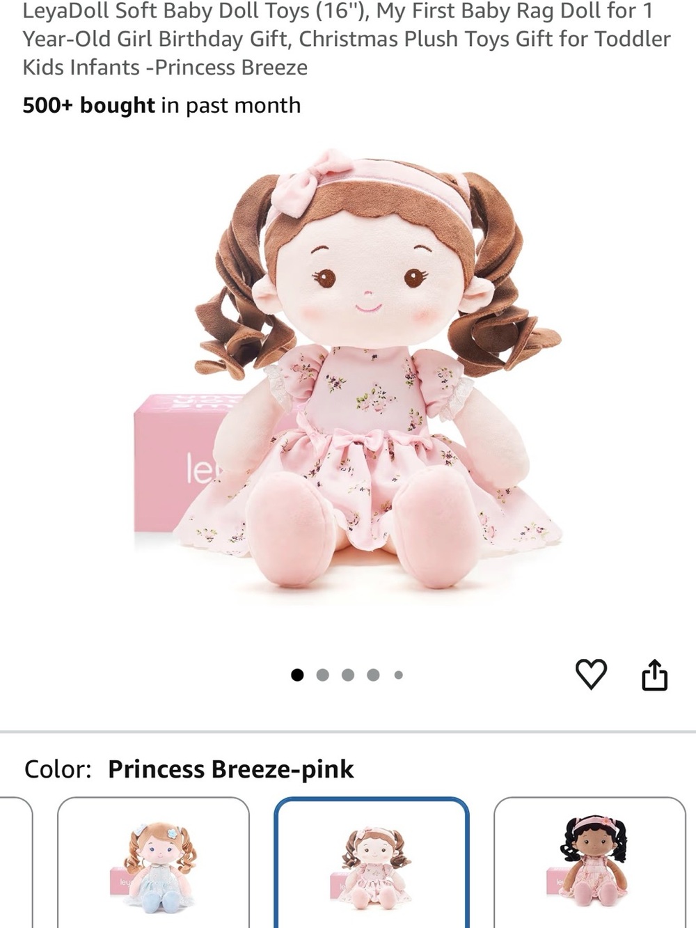 LeyaDoll Soft Baby Doll - My First Baby Rag Doll